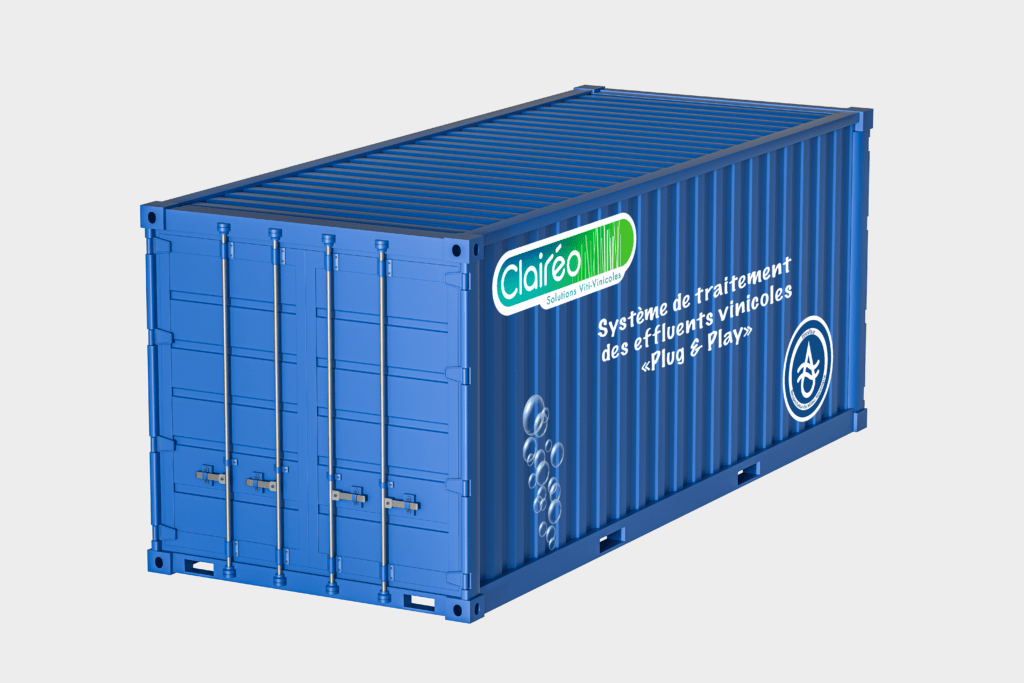 container bleu claireo